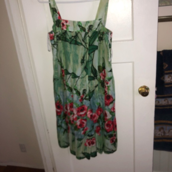 Steilmann size 16 flowery summer dressed- 100% cotton- lined- zipper- used - Picture 2 of 10